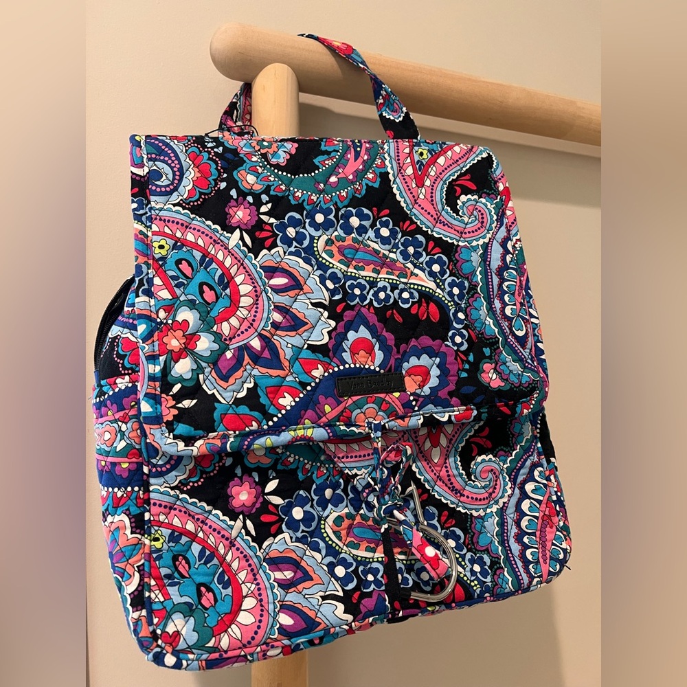 Vera Bradley quilted Heymarket paisley hanging cosmetic toiletry makeup bag case